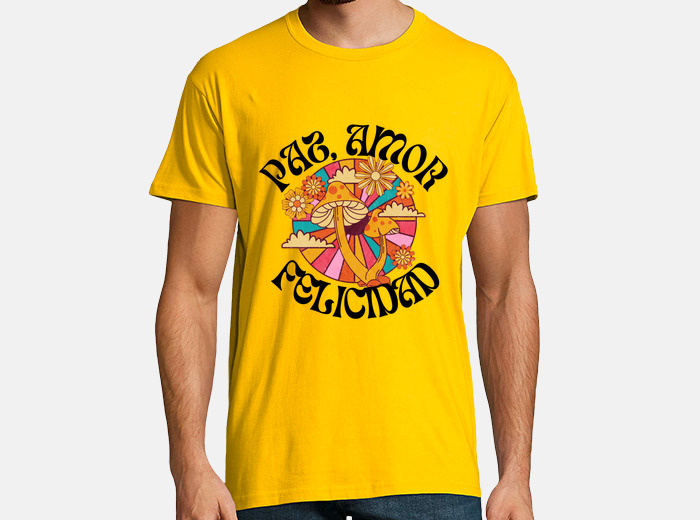 Paz amor y felicidad camisetas hippies laTostadora