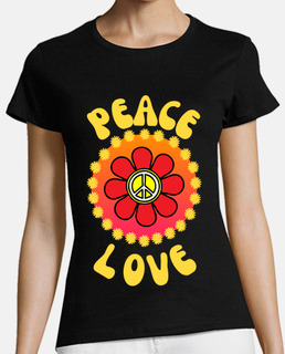 Peace and Love Sign in a flower