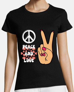 peace and love sign woman hand