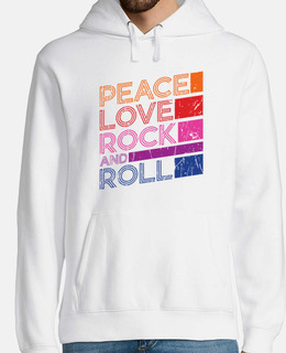 Peace Love Rock And Roll distressed