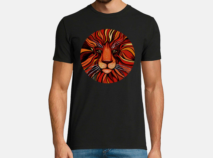 Tee shirt peinture artistique de lion tostadora