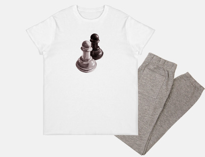 peones de ajedrez blanco y negro