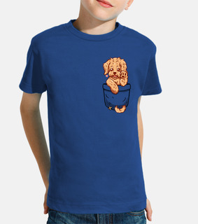perrito del labradoodle del bolsillo - camisa de los ni&ntilde;os