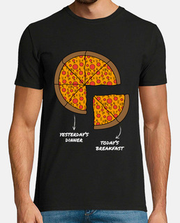 petit déjeuner pizza  homme -shirt