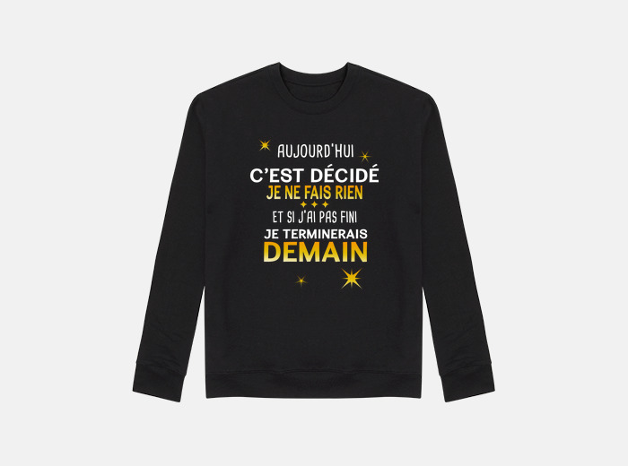 Pull avec phrase discount drole