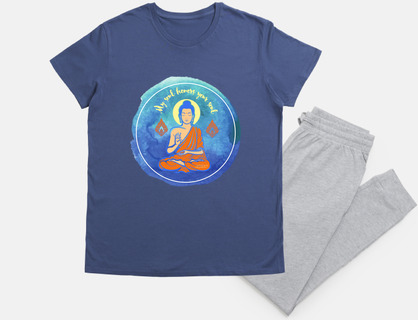 Pijama Buda circulo azul