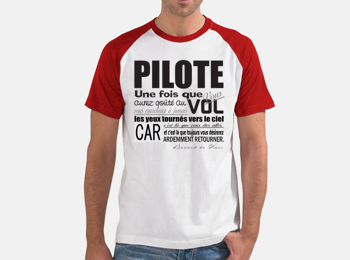 Tee Shirt Pilote Citation Leonard De Vinci Tostadora Fr