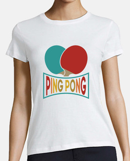 Ping Pong Table Tennis Paddle Player Vintage Retro