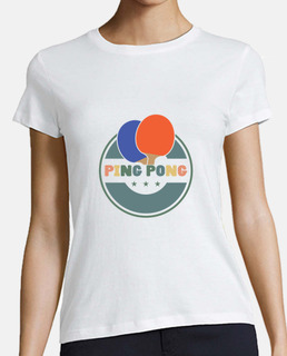 Ping Pong Table Tennis Paddle Player Vintage Retro