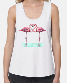 pink flamingoes in love