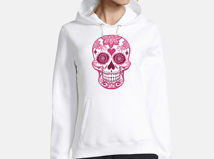 Sugar skull best sale hoodie women's