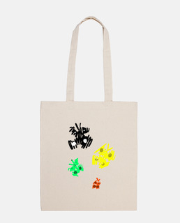 pissed off butterflies. 100% cotton fabric bag
