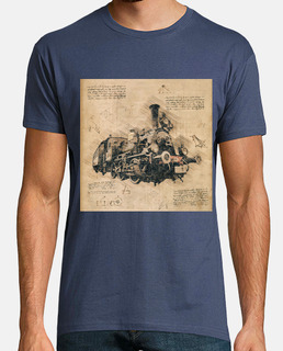 Plano de boceto de la locomotora Da Vin
