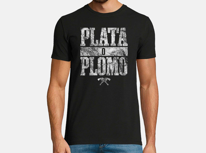 Camiseta Narco Plata o Plomo, parodia con Marco y Amedio - Quelovendan