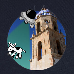 Camisetas Platillo volante en la Torre de la Merc