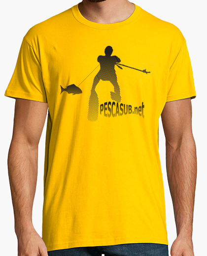 Playera Camiseta amarilla - Silueta negra