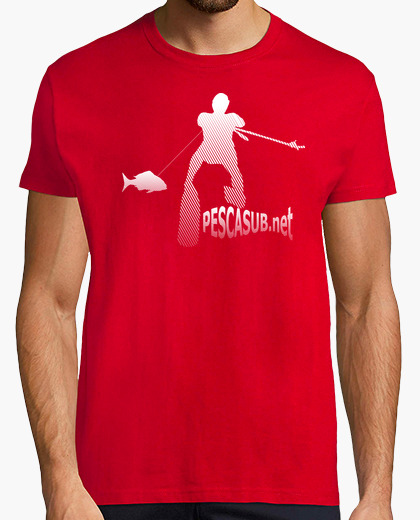 Playera Camiseta roja - Silueta blanca