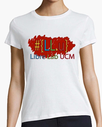 Playera Mujer, estilo béisbol, blanca y roja