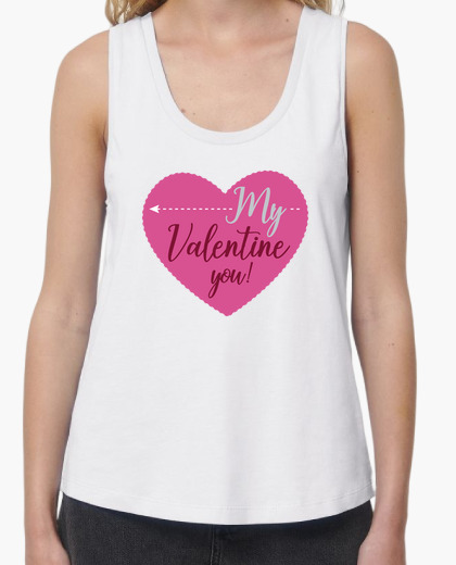 Camiseta Playera Sin Mangas Mujer Dia De San Valentin Corazon My