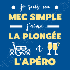 Tee-shirt plongée apero humour plongeur... | tostadora