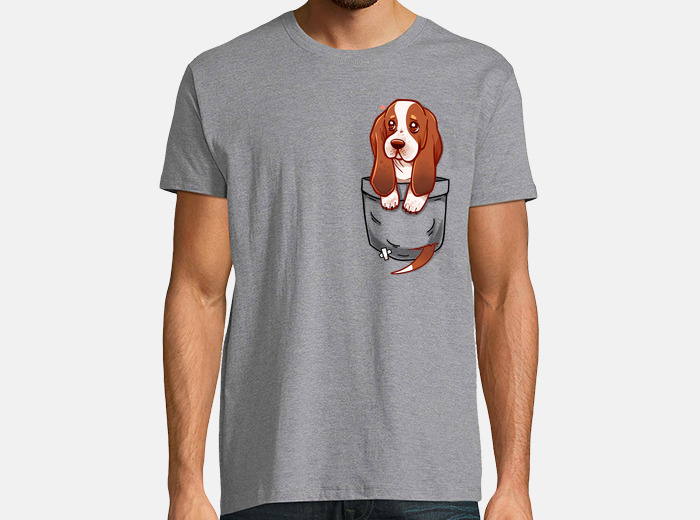 Pocket cute basset hound puppy mens tostadora
