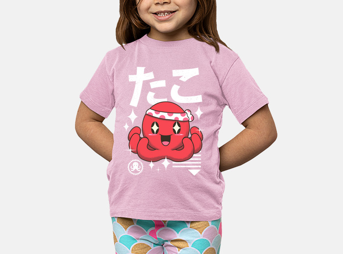 T shirt bambino polipo kawaii tostadora
