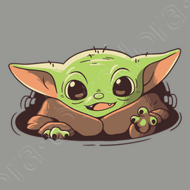 Poster Baby Yoda Mandalorian Strong Cuteness Latostadora