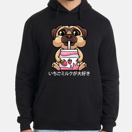Pug Japanese Anime Dog Kawaii Strawberr Tostadora Pug Japanese Anime Dog Kawaii Strawberr Tostadora