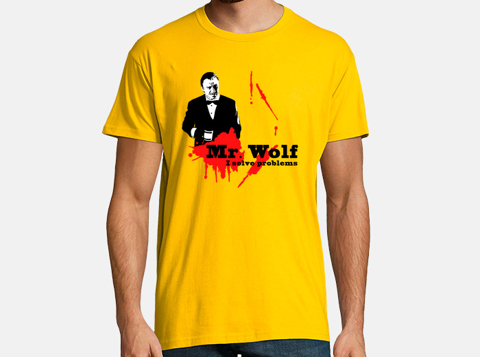 T-Shirt Maglietta Uomo Cinema Pulp Scene Better Call Mister Mr Wolf Fiction Saul