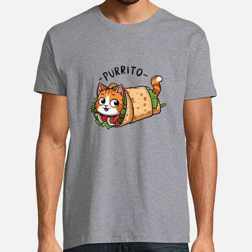 Purrito burrito humor mexican cat t-shirt tostadora