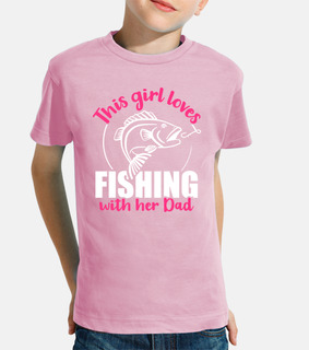 questa ragazza ama pescare con suo padr
