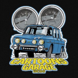 Tee-shirts garage de dessins animés r8 gordini