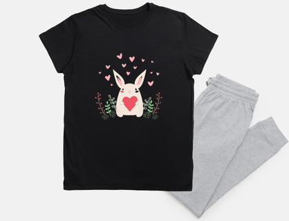 rabbit in love with a tender heart, nightie