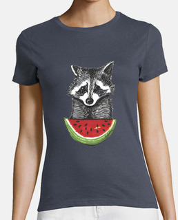 raccoon and watermelon