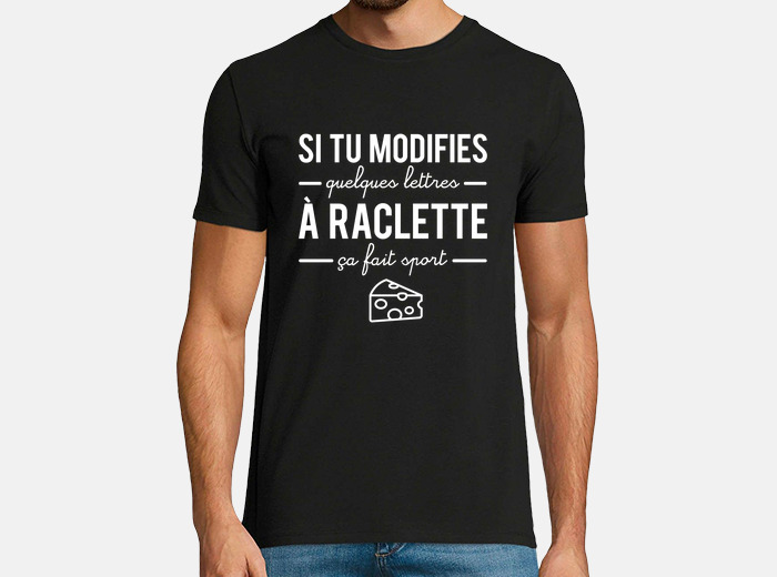 Raclette cheese humor sport t shirt tostadora