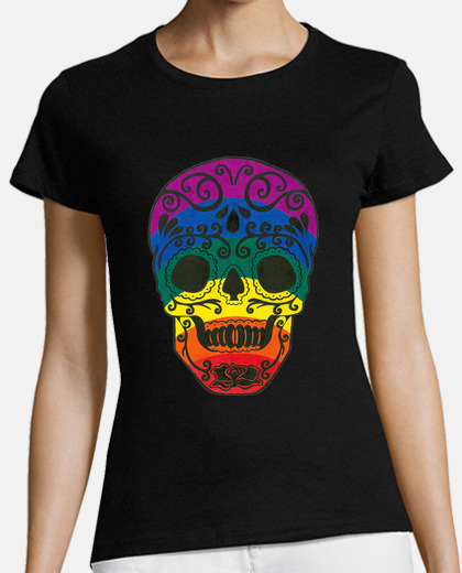 rainbow sugar skull