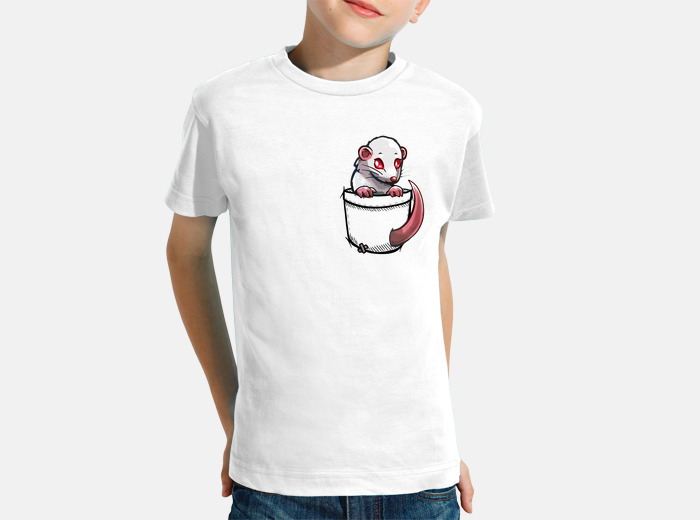 Camisetas ni os rata blanca albina de laTostadora