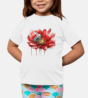 red flower bee