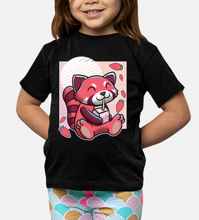 Red Panda With Strawberry Milk