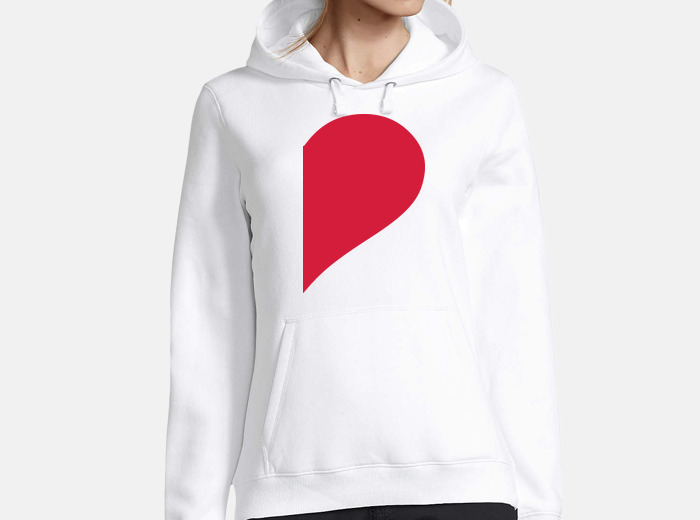 Half red and online white hoodie