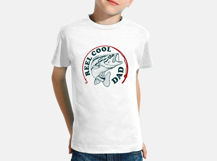 Reel cool dad kids t-shirt