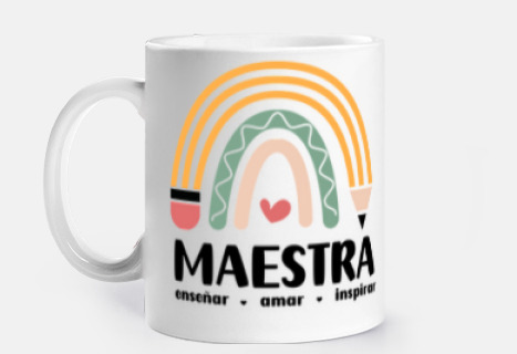 Regalos profes maestra taza