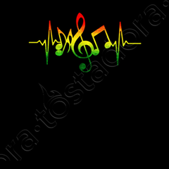 Reggae music heartbeat jamaica rasta t-shirt | tostadora