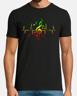 Reggae Music Note Heartbeat
