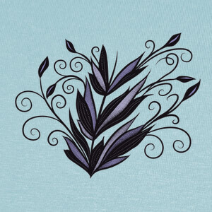 Tee-shirts tourbillon floral plante gothique et s3