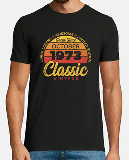 Retro 50 Years October 1973 Birthday Vintage Bday Classic