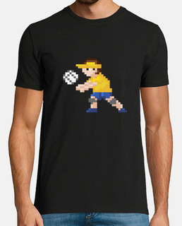 retro 80s videojuego pixel art jugador de voleibol