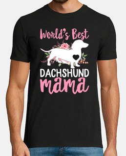 Retro Dachshund Mom Doxie Dog Owner Mothers Day Pet Mama Pink Flower Women Gift