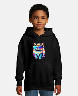 retro flash color cat