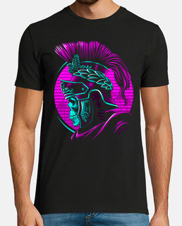 retro roman skull